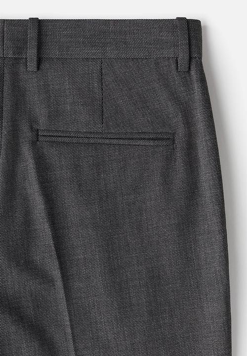 H&M - Relaxed fit wool-blend suit trousers - dark grey