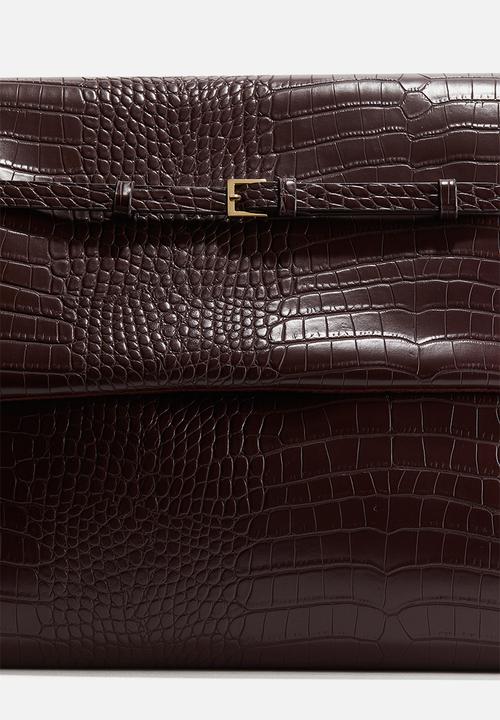 H&M - Oversized clutch - burgundy 