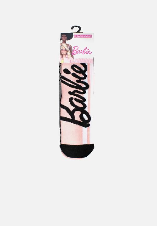 Character Group - Barbie 3pk anklet socks - pink