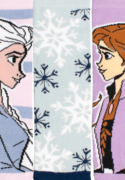 Character Group - Frozen 3pk anklet socks - purple
