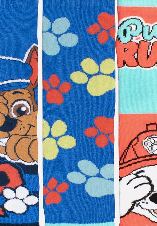 Character Group - Paw patrol 3pk anklet socks - blue