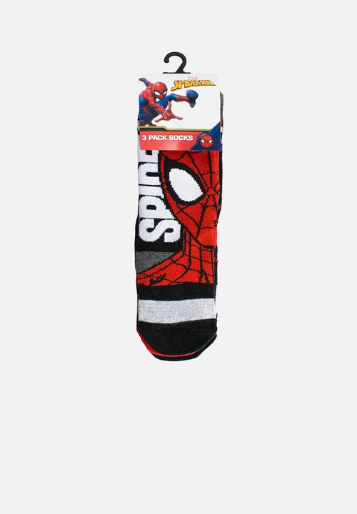 Character Group - Spiderman 3pk anklet socks - red