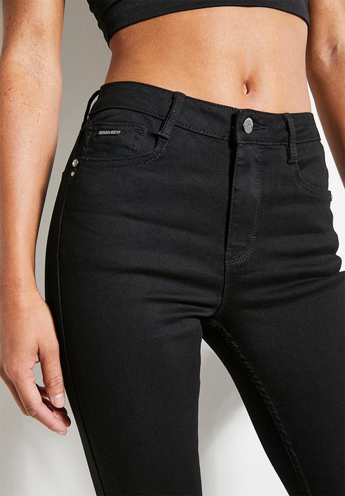 SISSY BOY - Laura : Mid Waist Skinny With Wings on Pockets - Black