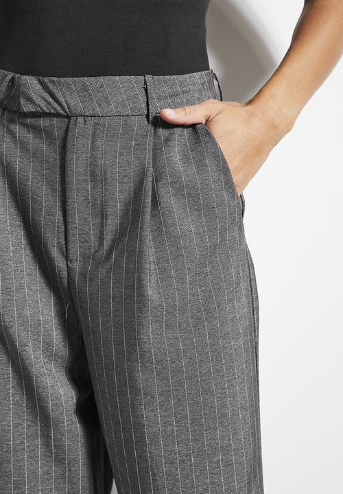 Superbalist - Co-ord midrise pinstripe wide leg - grey pinstripe
