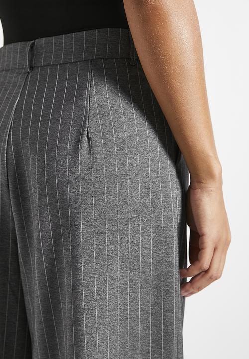 Superbalist - Co-ord midrise pinstripe wide leg - grey pinstripe