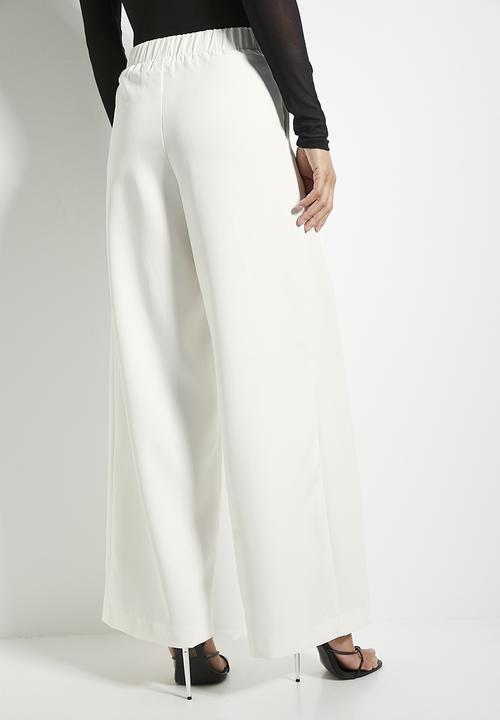 VELVET - Co-ord pleated wide leg - milk