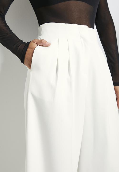 VELVET - Co-ord pleated wide leg - milk