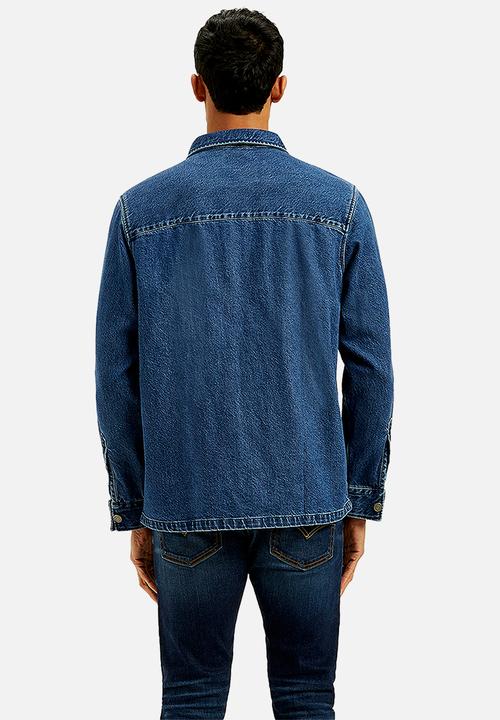 Levi’s® - BLR L/S ZIP FRT STD SHT DENIM4 - DEEP INDIGO