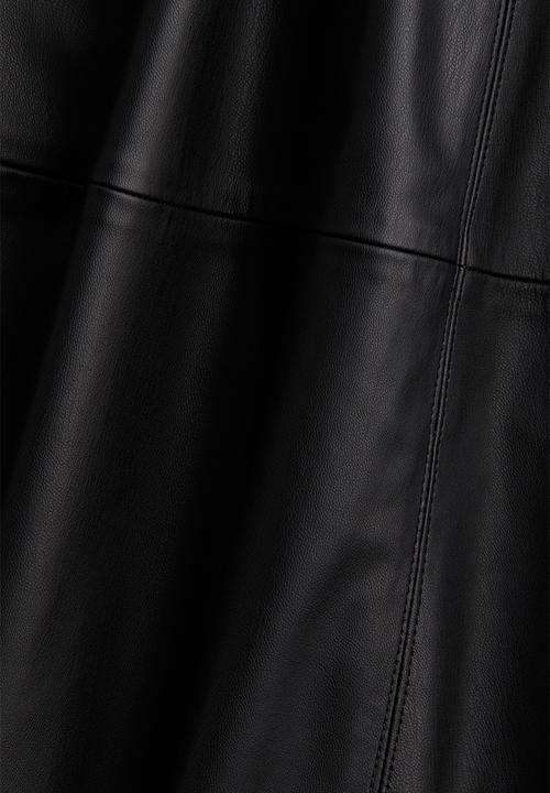 H&M - Coated a-line skirt - black