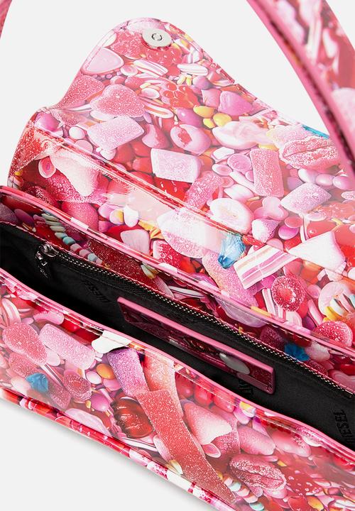 Diesel  - Play clutch bag - pink & white