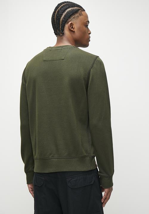 Superdry. - Surplus graphic crew- Washed Dark Olive