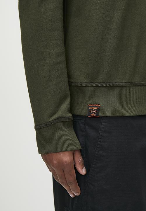 Superdry. - Surplus graphic crew- Washed Dark Olive