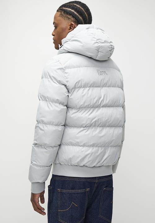 Superdry. - SPORTS PUFFER BOMBER - Puritan Grey