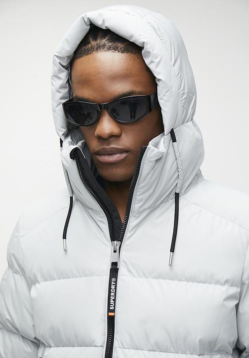Superdry. - SPORTS PUFFER BOMBER - Puritan Grey