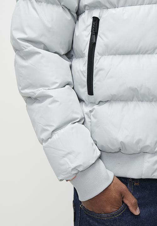 Superdry. - SPORTS PUFFER BOMBER - Puritan Grey