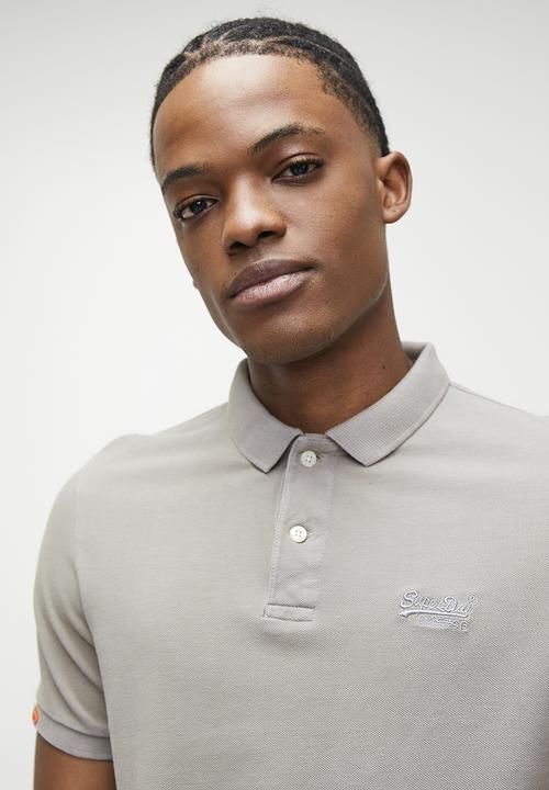 Superdry. - Vint destroy polo - Destroy Dove Grey