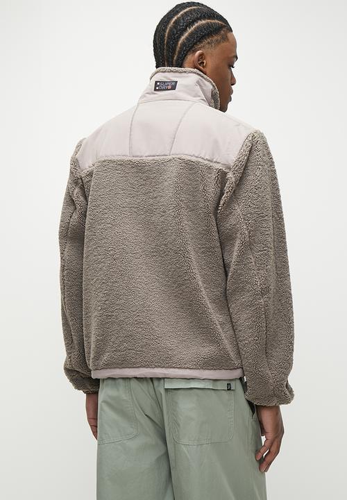 Superdry. - Relaxed fleece trekker jacket - timber wolf brown