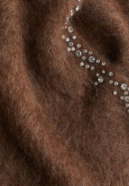 H&M - Rhinestone-embellished top - brown