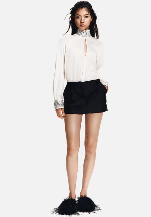 H&M - Stud-detail blouse - white