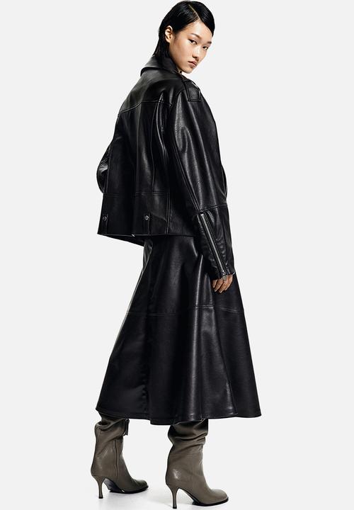 H&M - Coated skirt - brown