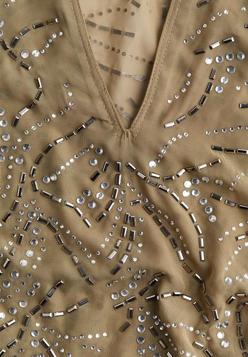 H&M - Rhinestone-embellished blouse - green