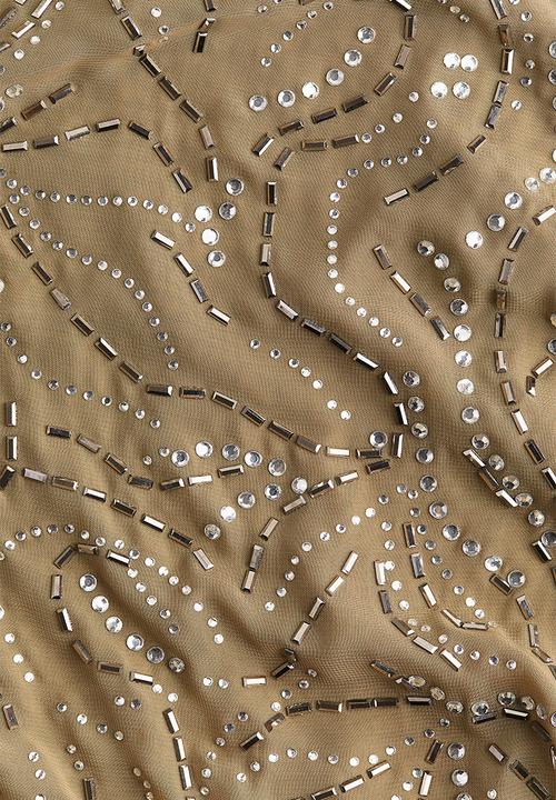 H&M - Rhinestone-embellished skirt - khaki green 