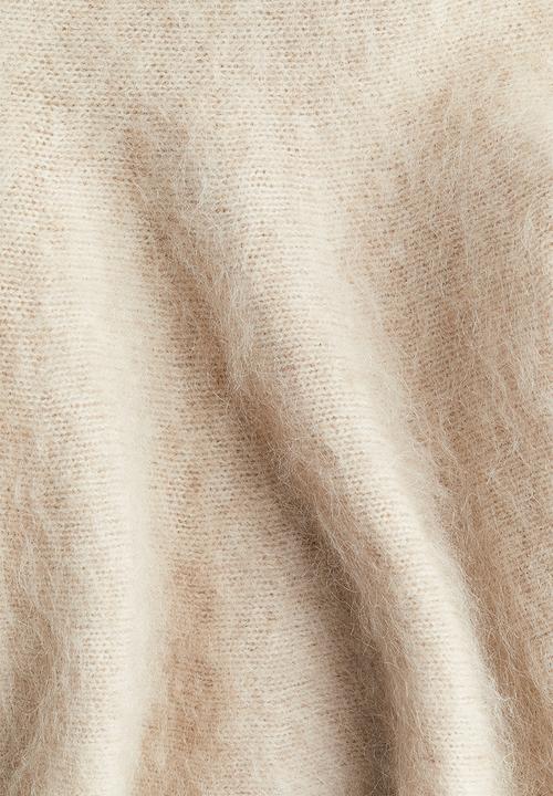 H&M - Flared mohair-blend skirt - light beige