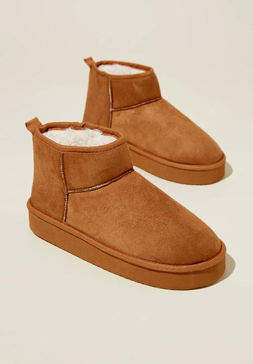Cotton On - Platform Home Boot - Maple Syrup