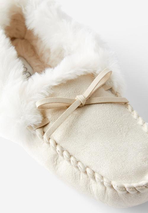 Cotton On - Moccasin Slipper - Bone