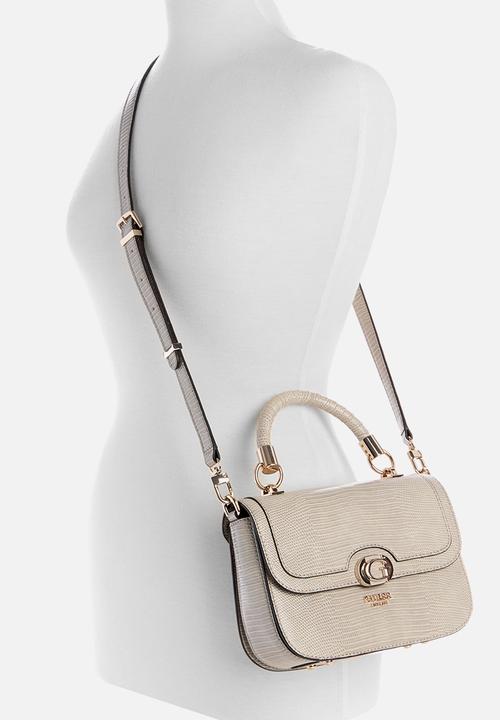 GUESS - Orlina top handle flap - taupe