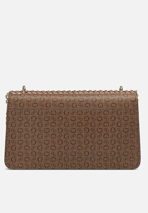 GUESS - Moonstone crossbody flap-brown