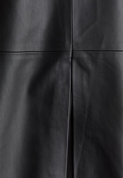 H&M - Coated pencil skirt - black