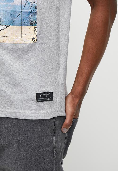 Brave Soul - T-Shirts - Light Grey Marl