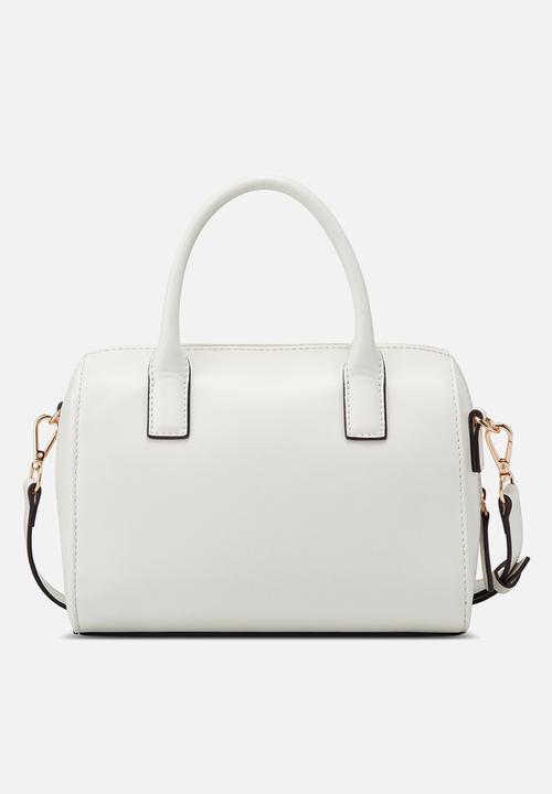 GUESS - Berkton barrel satchel - off white 