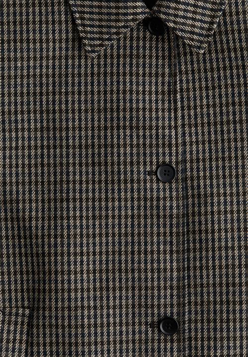 H&M - Wool-blend maxi coat - greige/checked