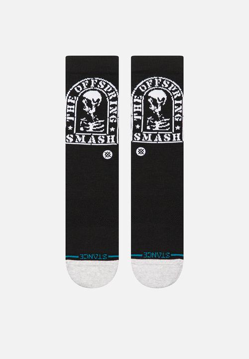 Stance Socks - Smashed crew - black