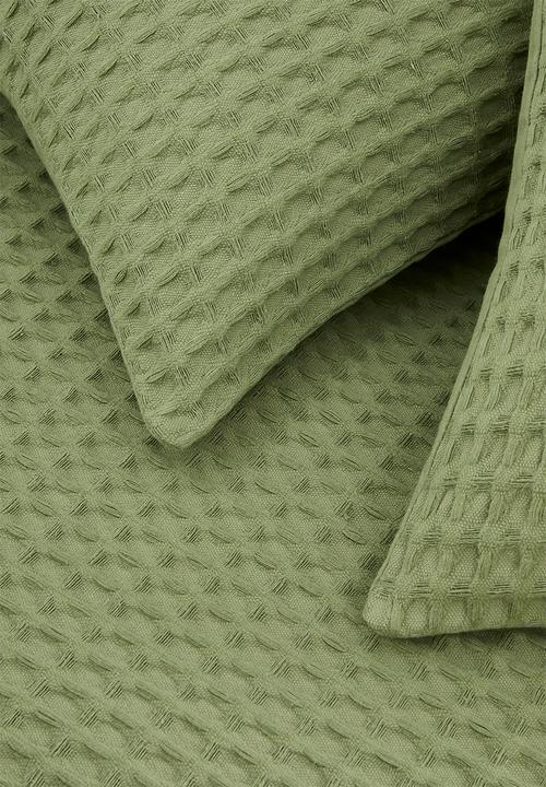 Sixth Floor - Cotton Waffle Duvet Cover Set - Sage