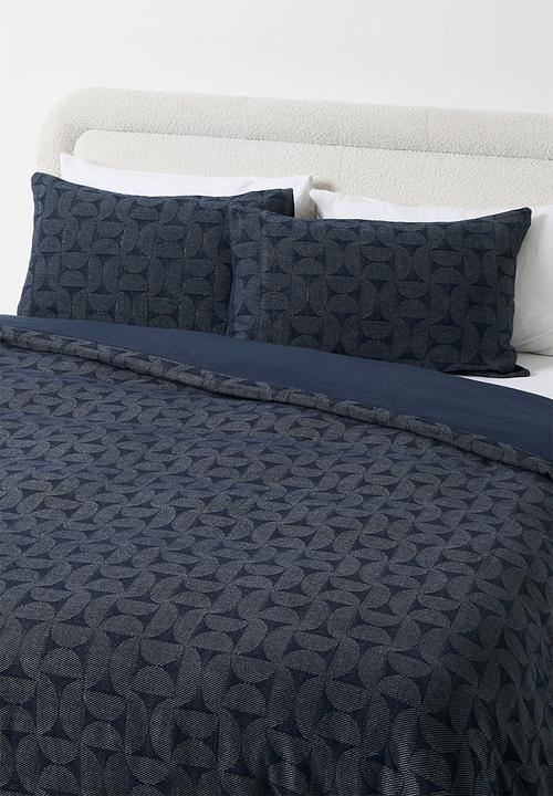 Sixth Floor - Woven Jacquard Duvet Set - Navy