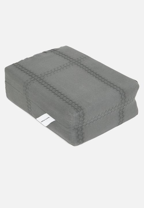 Sixth Floor - Cotton Waffle Check Duvet Set - Charcoal