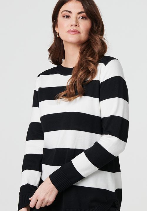 Stella Morgan - Broad Striped Sweater - Black