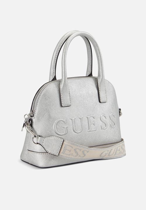 GUESS - Berkton dome satchel - silver