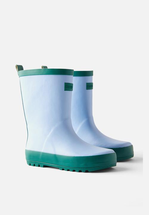 Cotton On - Kids rainboot - dawn blue/moss green