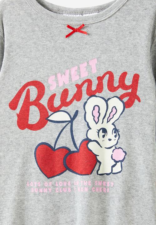 Cotton On - Leah long sleeve pyjama set - varsity red/ micro gingham