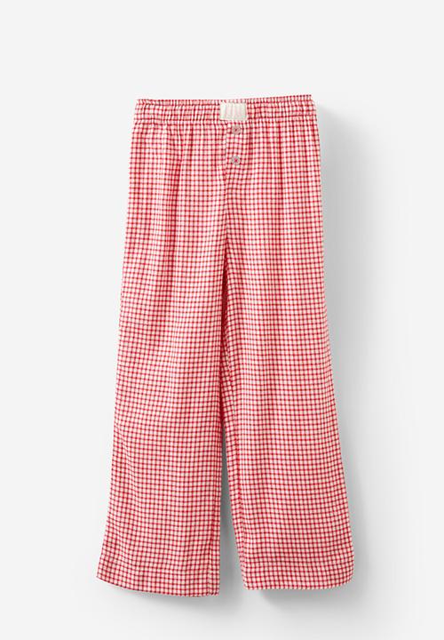 Cotton On - Leah long sleeve pyjama set - varsity red/ micro gingham
