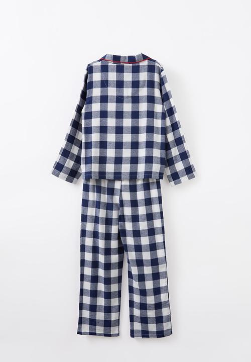 Cotton On - Bobby long sleeve pyjama set - in the navy/ gingham