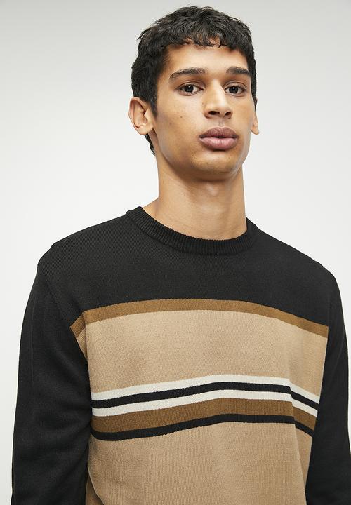 Pierre Cardin - Marc Striped Knitwear - Black
