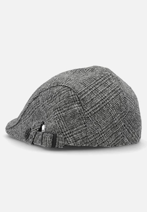 Pringle of Scotland - Pringle Ben Check Newsboy Cap - Grey