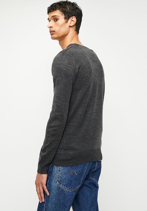 Brave Soul - Knitwear - Dark Charcoal Marl