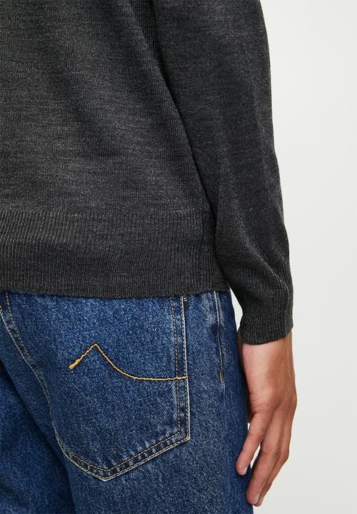 Brave Soul - Knitwear - Dark Charcoal Marl