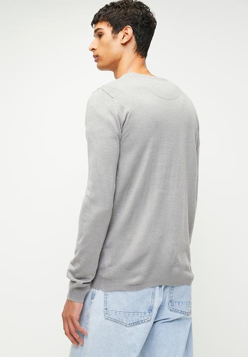 Brave Soul - Knitwear - Mid Grey Marl